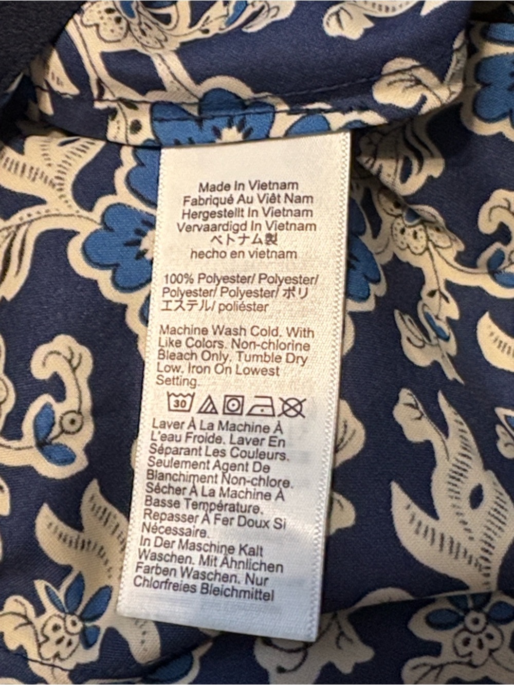 J. Crew Gwyneth Slip Skirt Size M Blue Floral Luster Charmeuse Office Workwear - Picture 5 of 6